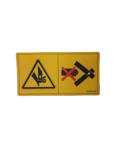 Autocollant Danger Ecrasement Main