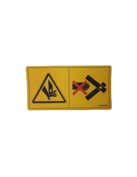 Autocollant Danger Ecrasement Main